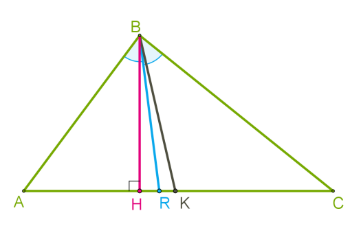 Длина осевой линии треугольника