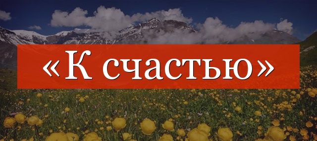 «К счастью» запятая нужна или нет?