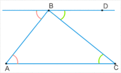 Сумма углов в прямоугольном треугольнике
