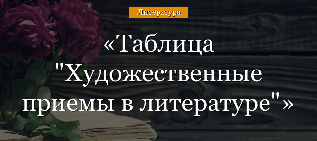 Стол «Художественные инструменты в литературе”