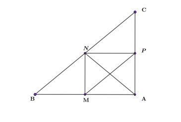 Средняя линия прямоугольного треугольника