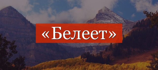 Фонетический разбор слова «белеет»