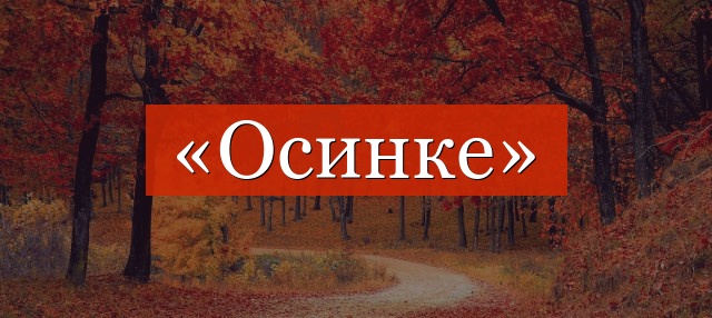 Фонетический разбор слова «осинке»