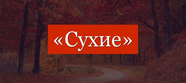 Фонетический разбор слова «сухие»