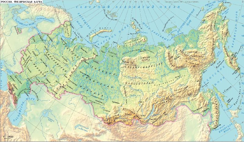 Горы и равнины России