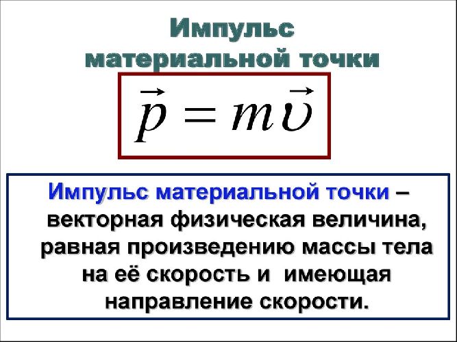 Импульс материальной точки