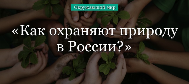 Как охраняют природу в России?