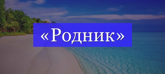 Корень слова «родник»