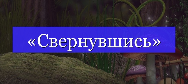 Корень слова «свернувшись»