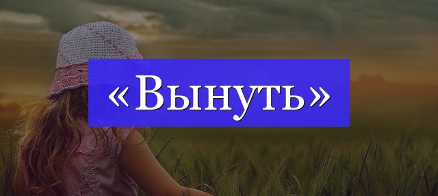 Корень слова «вынуть»