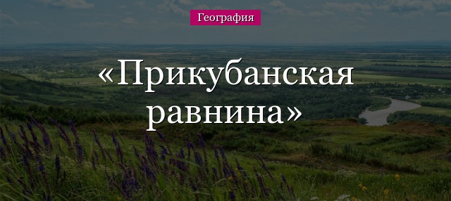 Прикубанская равнина