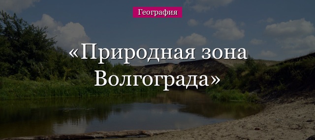 Природная зона Волгограда