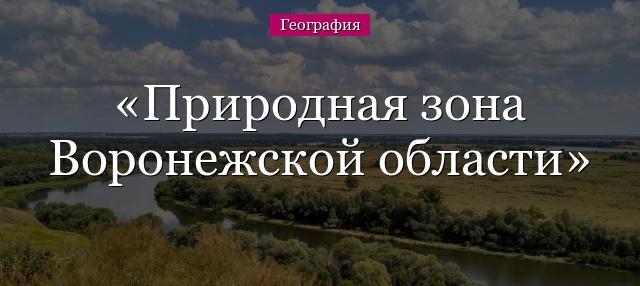 Природная зона Воронежской области