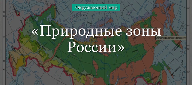 Природные зоны России (4 класс)