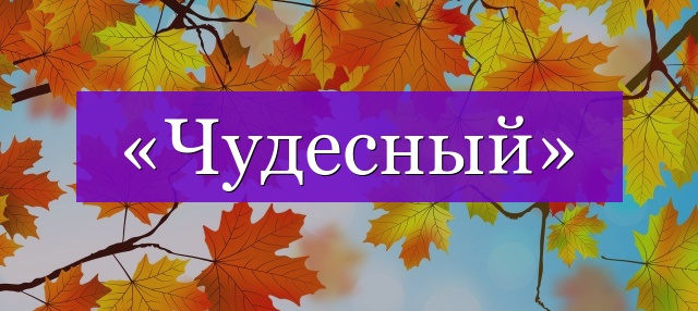 Проверочное слово к слову «чудесный»