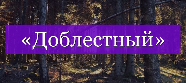 Проверочное слово к слову «доблестный»