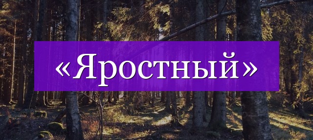 Проверочное слово к слову «яростный»