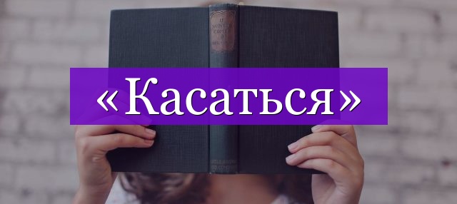 Проверочное слово к слову «касаться»