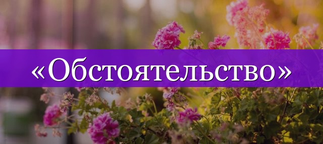 Проверочное слово к слову «обстоятельство»