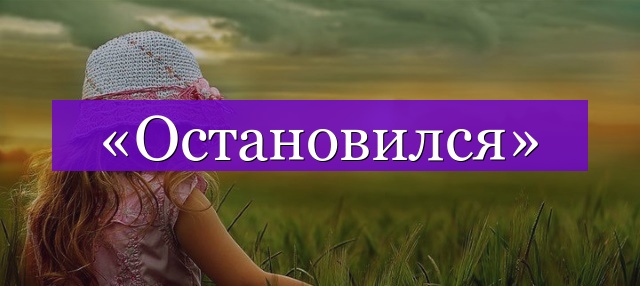 Проверочное слово к слову «остановился»