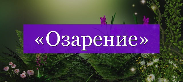 Проверочное слово к слову «озарение»