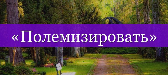 Проверочное слово к слову «полемизировать»