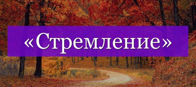 Проверочное слово к слову «стремление»