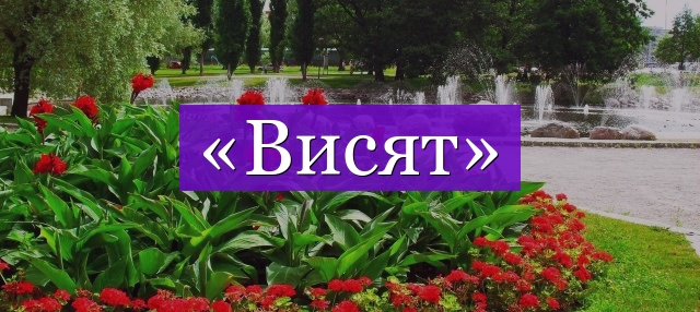 Проверочное слово к слову «висят»