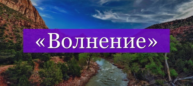 Проверочное слово к слову «волнение»