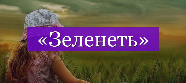 Проверочное слово к слову «зеленеть»