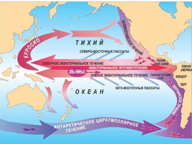 Течения Тихого океана
