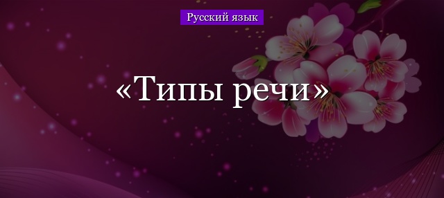 Типы речи