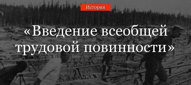 Введение всеобщей трудовой повинности